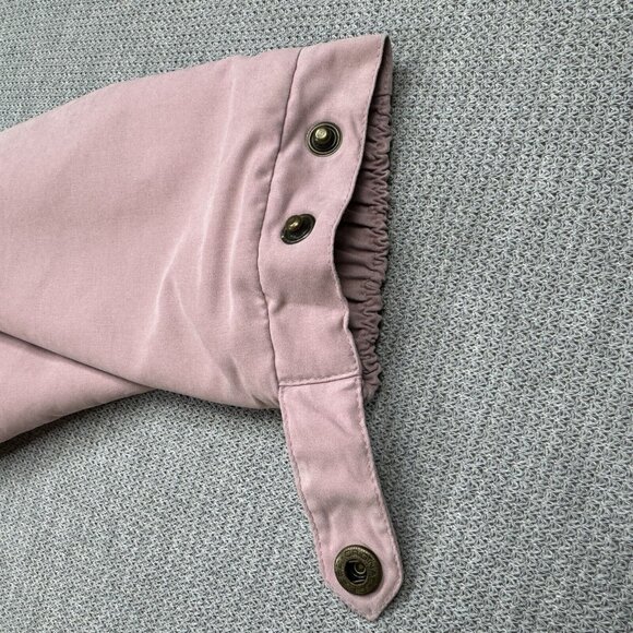 Cabelas Womens Lavender Windbreaker Jacket Vented Back High Neck Snap Zip XL Reg - Picture 9 of 16